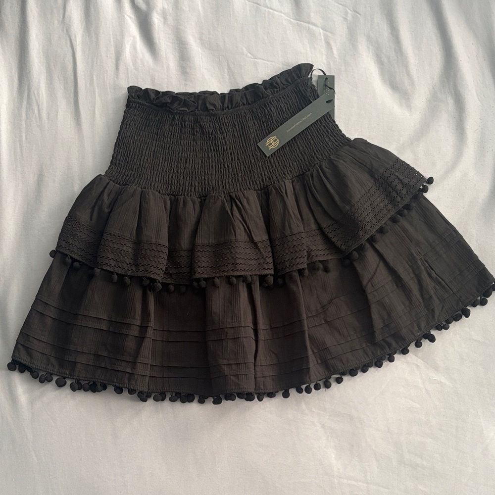 House of Harlow 1960 Black Tiered Mini Skirt